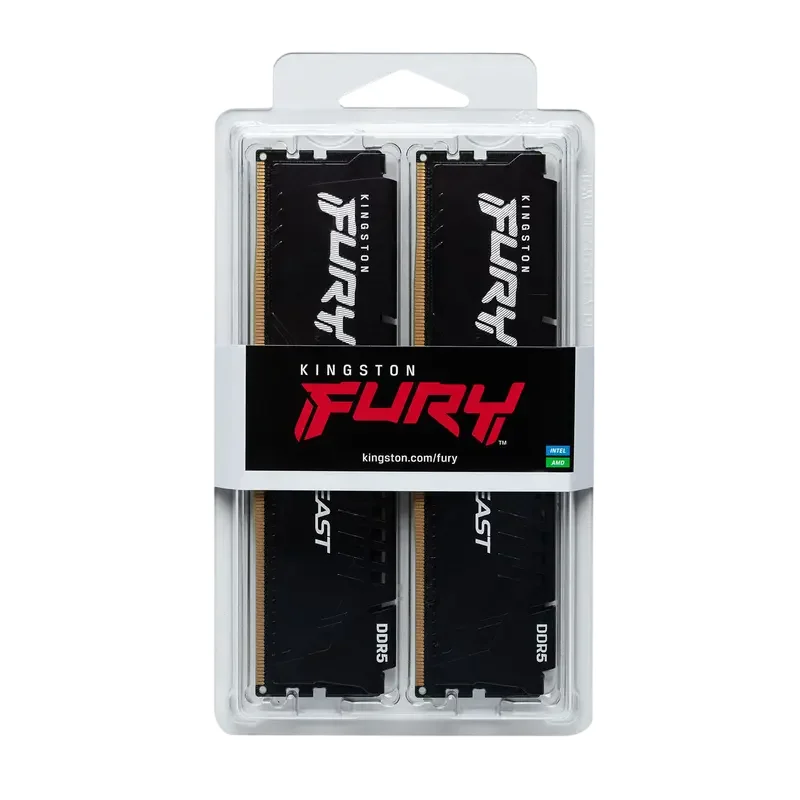 .64GB DDR5-5600MHz  Kingston FURY Beast (Kit of 2x32GB) (KF556C36BBE2K2-64), CL36-38-38, 1Rx8, 1.25V — foto 3