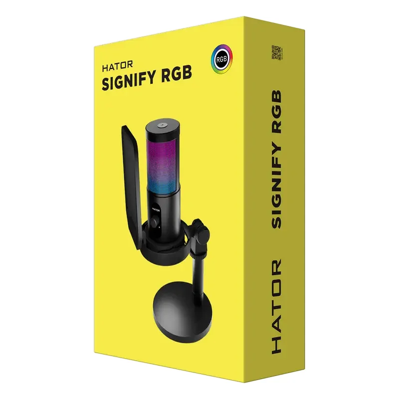 Gaming Microphone HATOR Signify RGB, USB, Black — foto 3