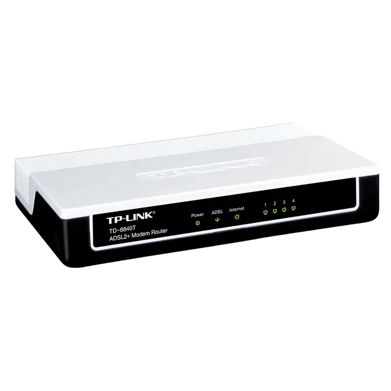ADSL Модем TP-LINK TD-8840T, ADSL/ADSL2/ADSL2 + до 24 Мбит/с, Чёрный — foto 2