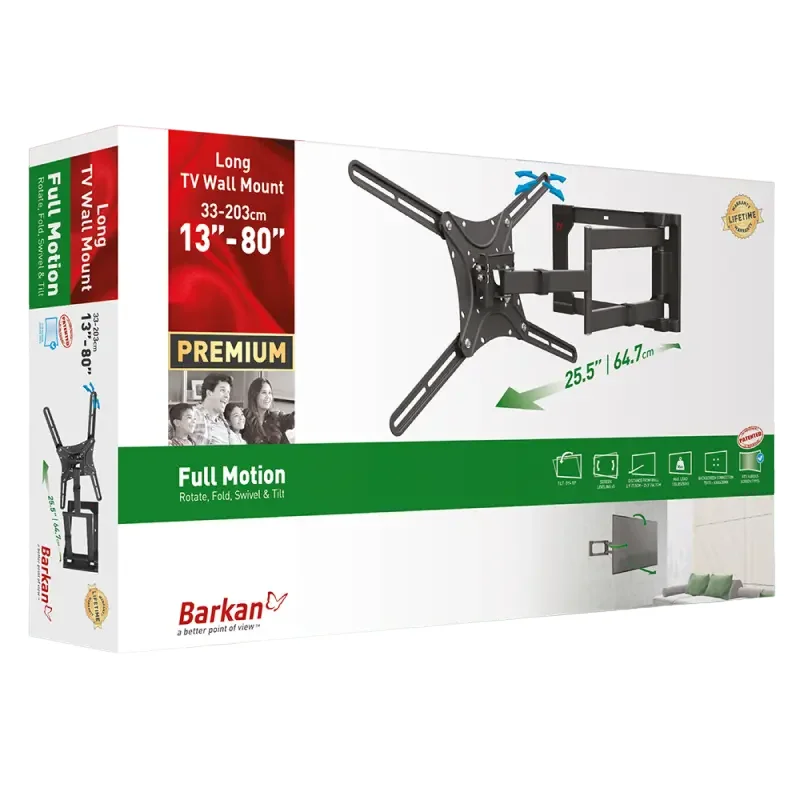 Suport TV de perete BARKAN 4400, Negru — foto 3