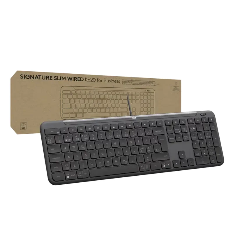 Tastatură Logitech Signature Slim K620 for Business, Cu fir, Negru — foto 2