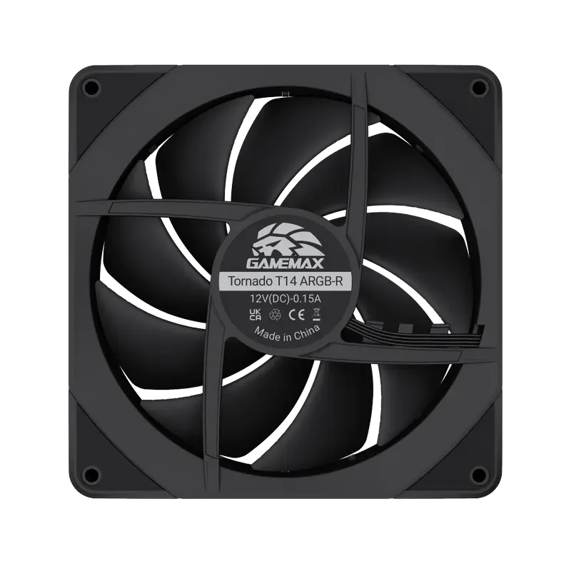 PC Case Fan GAMEMAX Tornado T12, Reversed, 120mm, ARGB, 24 LED, 9 blades, PWM, <32.12dB, 66.89 CFM, — foto 3