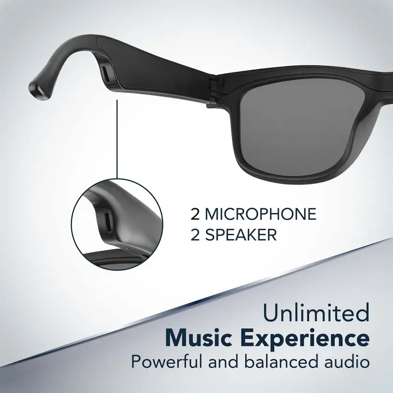 Ochelari Cellularline Sound Vision 2 Wireless Audio Sunglasses, Black — foto 6