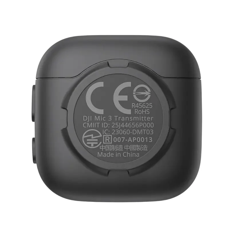 Портативный записывающий микрофон DJI Mic 3 Transmitter, Беспроводной, Черный — foto 5