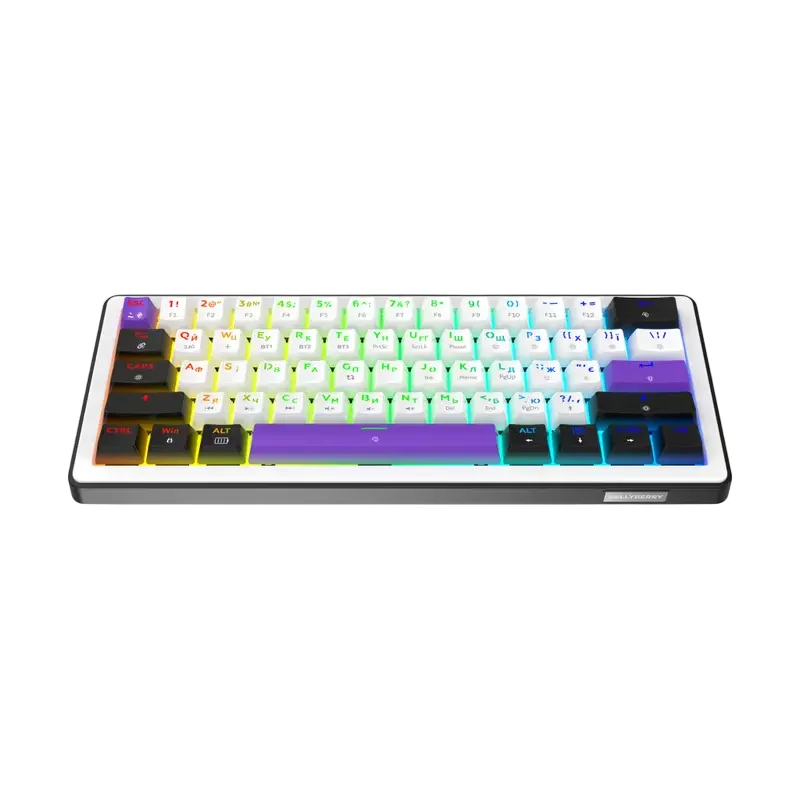 Клавиатура HATOR Hellyberry HK60 Wireless, Проводное / беспроводное, Белый — foto 5