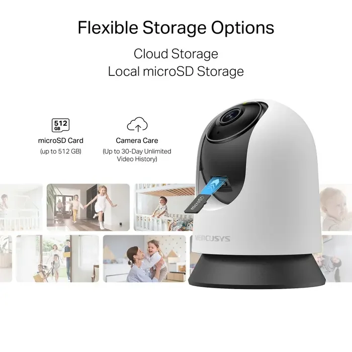 Mercusys Indoor MC210, 3Mpix, Pan/Tilt Home Security Wi-Fi Camera — foto 3