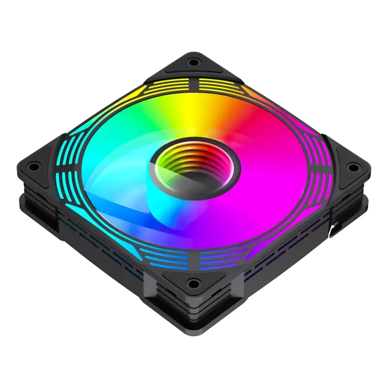 PC Case Fan GAMEMAX FN12A-C8I-R, Reversed, 120mm, ARGB, 24 LED, 9 blades, PWM, <31.21dB, 44.35 CFM, — foto 4