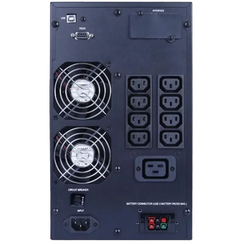 Источник бесперебойного питания PCM MAC-2000, Онлайн, 2000VA, Башня — foto 2