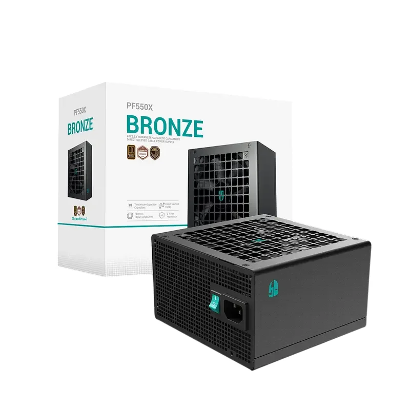 Power Supply ATX 550W Deepcool GamerStorm PF550X, 80+Bronze,120mm, Active PFC, DC/DC, Flat cable des — foto 5
