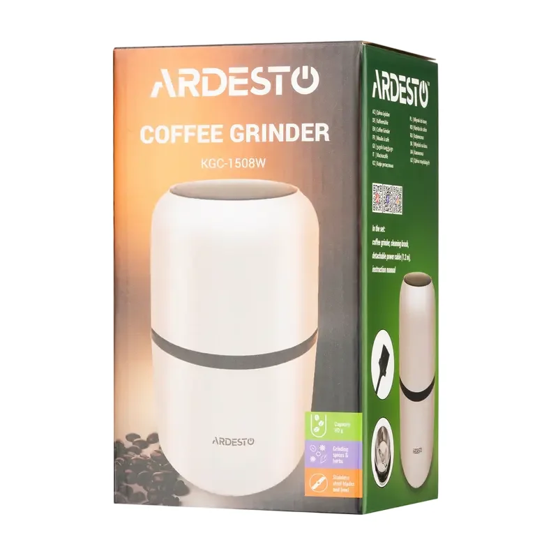 Кофемолка Ardesto KGC-1508W, Белый — foto 4
