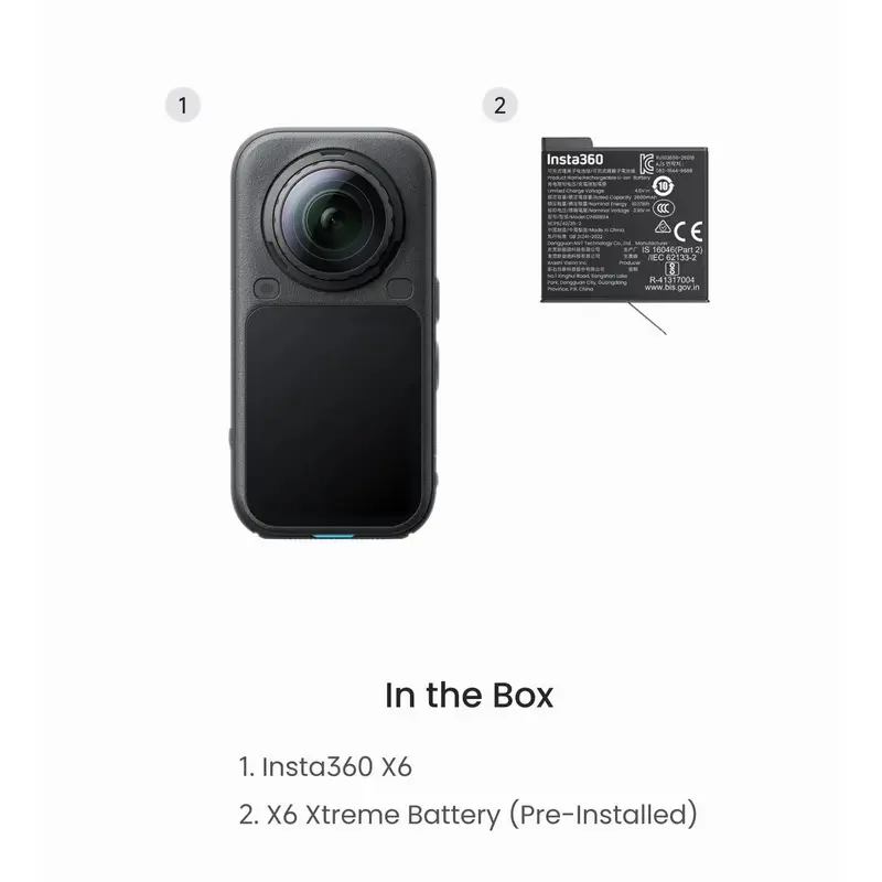 Camera Action Insta360 X6 Standard Bundle, Midnight Black — foto 8