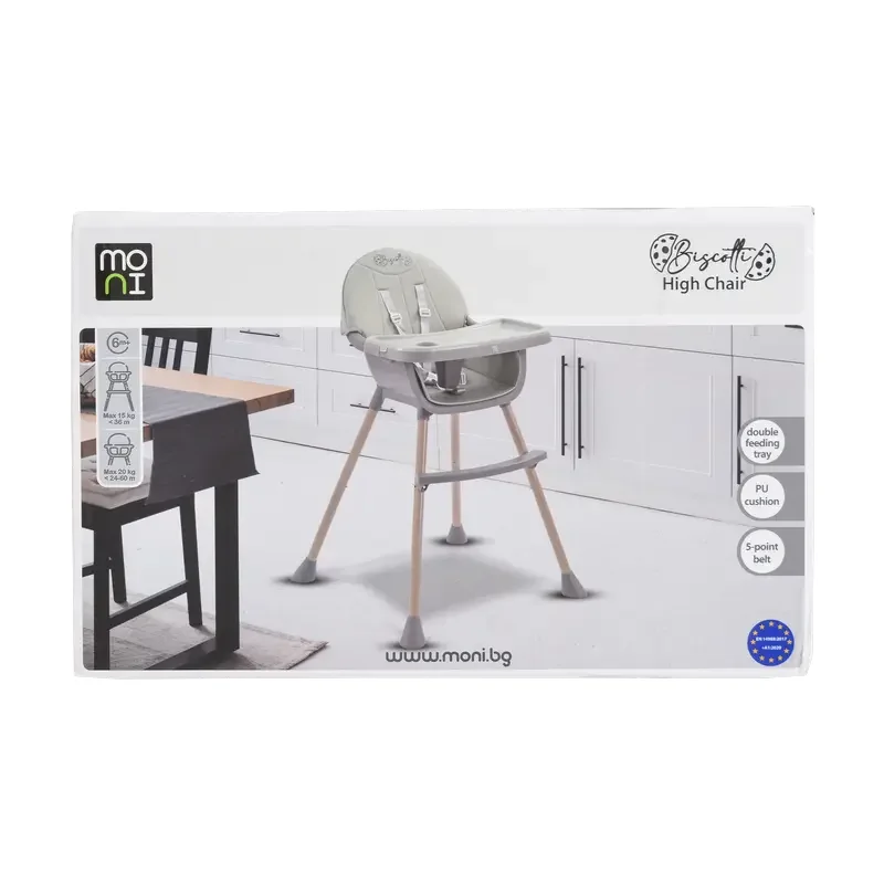 Scaun de masa 2 in 1 Moni Biscotti 2 in 1 grey — foto 4