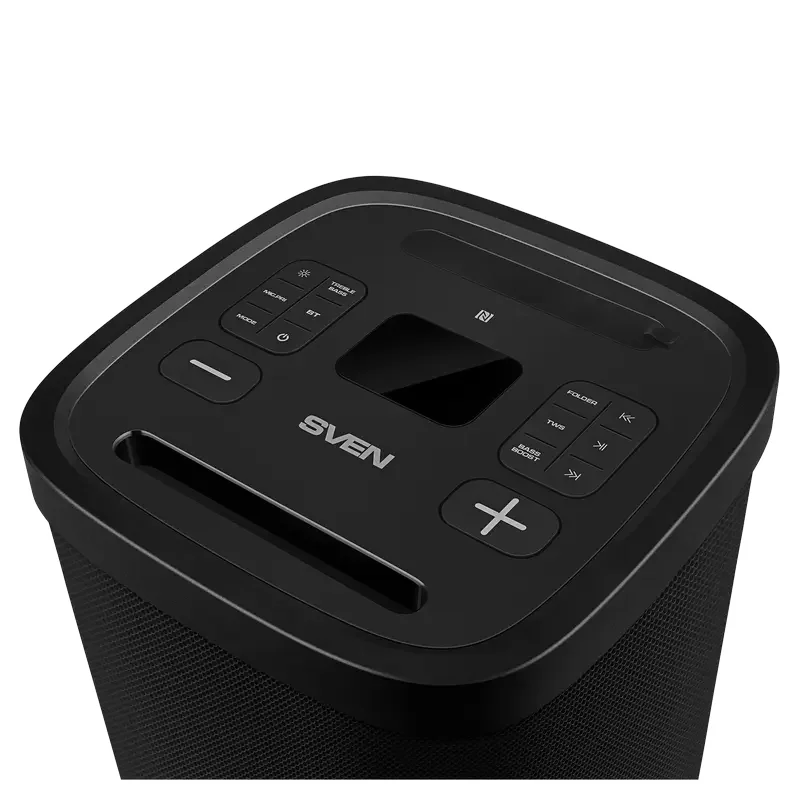 Partybox SVEN "PS-1250" 300W, TWS, IPx4, Bluetooth, FM, USB, microSD, LED-display, 13500mA*h, Black — foto 11