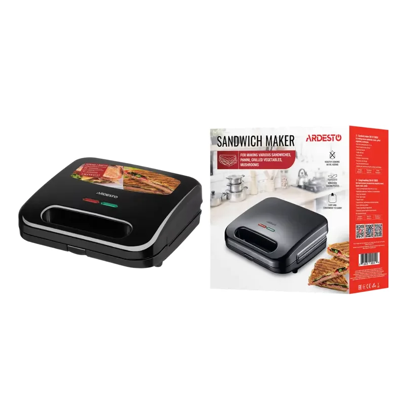 Sandwich Toaster Ardesto SM-H110BGR, Black — foto 5
