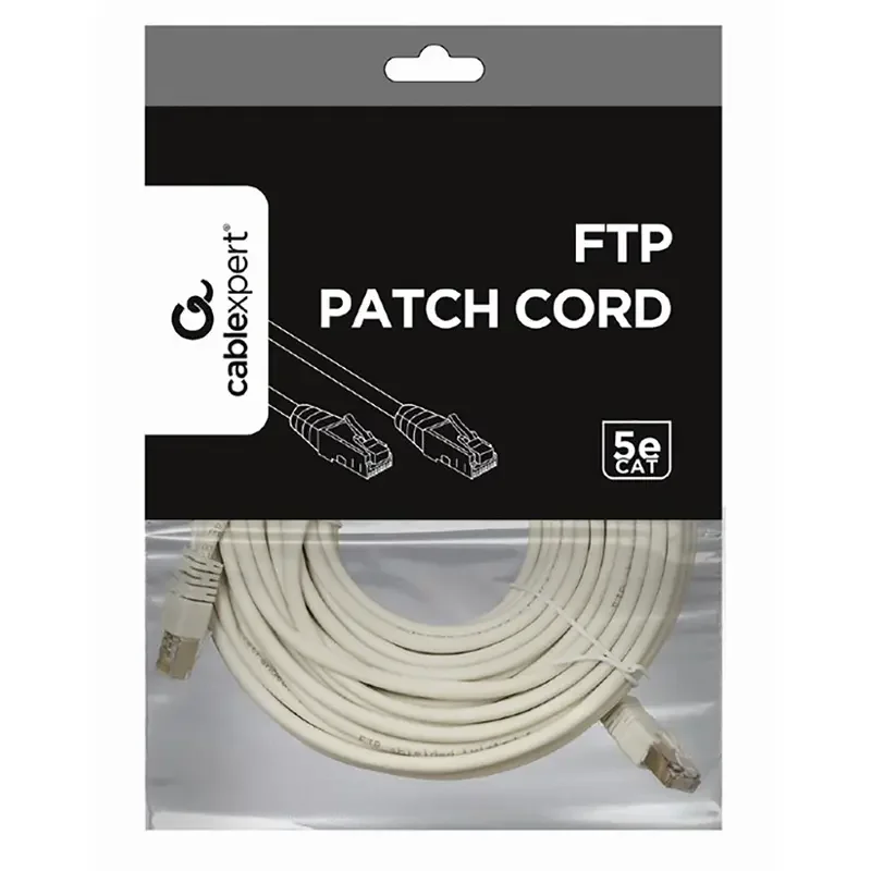 Patch cord Cablexpert PP12-10M, CAT5e UTP, 10m, Grey — foto 2