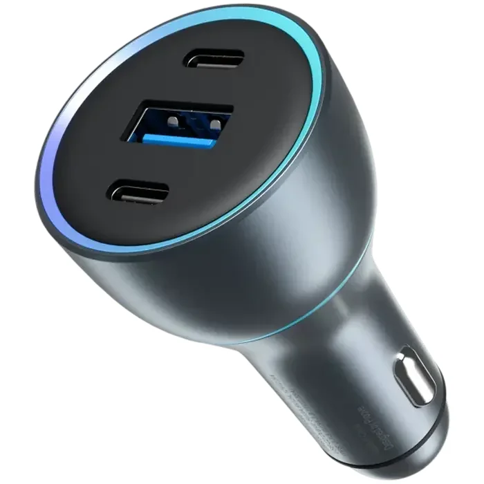 Car Charger Proove Super Charge 130W (2 Type-C + USB) Metal Gray — foto 6