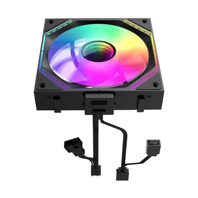 PC Case Fan GAMEMAX FN12A-S3I-R, Reversed, 3xARGB Fan Kit, 120mm, <31.62dB, 49.54CFM, 800-1600RPM, H — foto 4