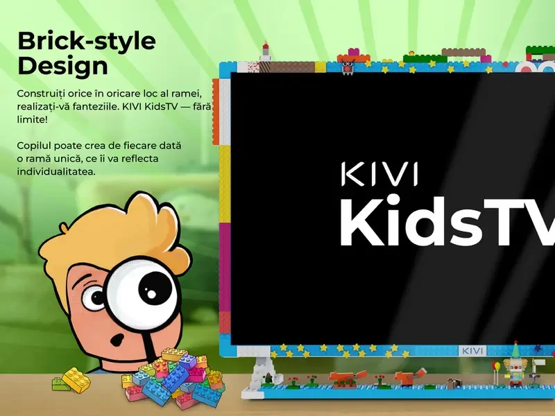 32" LED SMART Телевизор KIVI KidsTV, 1920x1080 FHD, Android TV, Синий — foto 4