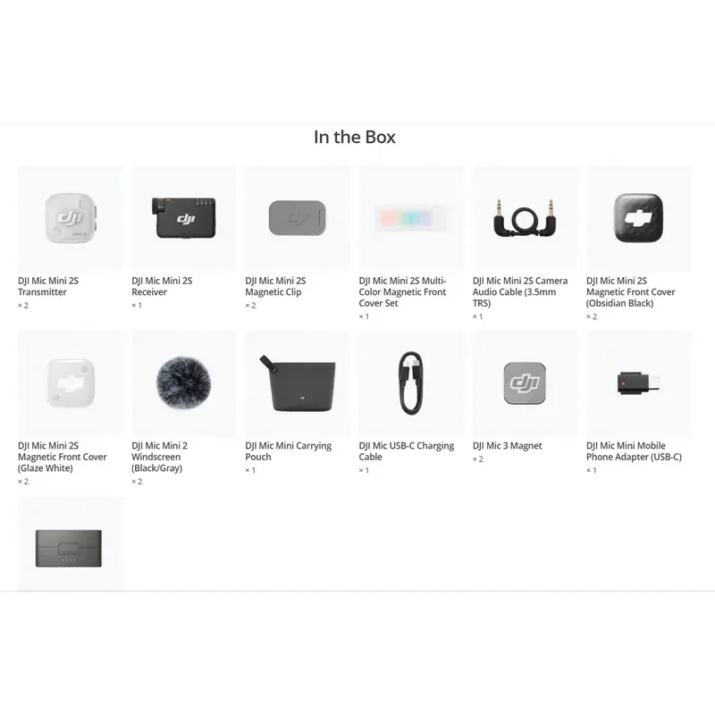 DJI Mic Mini 2S (2TX + 1RX + Charging Case), Black — foto 2