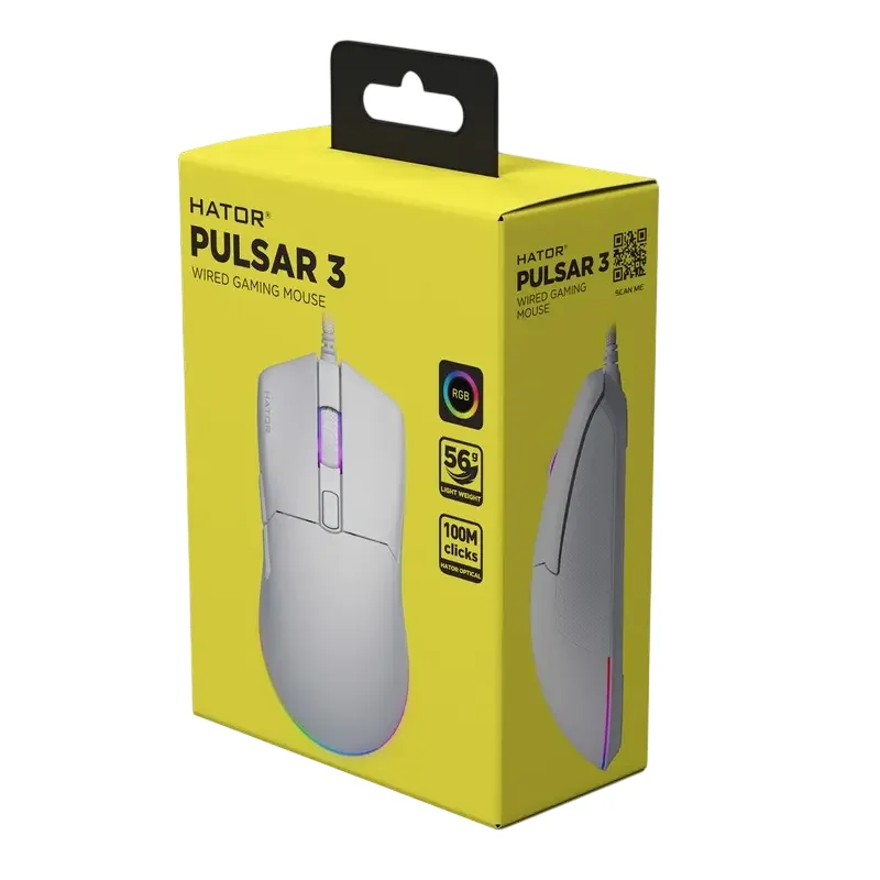 Gaming Mouse HATOR Pulsar 3, Alb — foto 6