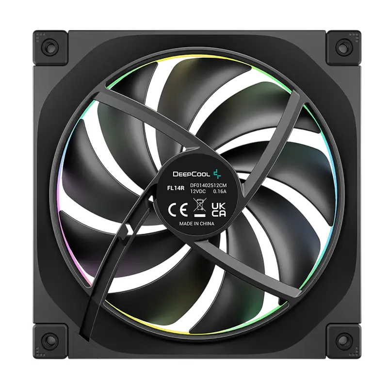 PC Case Fan Deepcool FL14 Reversed ARGB 140x140x25mm, ≤31.46 dB, 66,59CFM, 500-1700RPM, PWM, Hydro B — foto 3