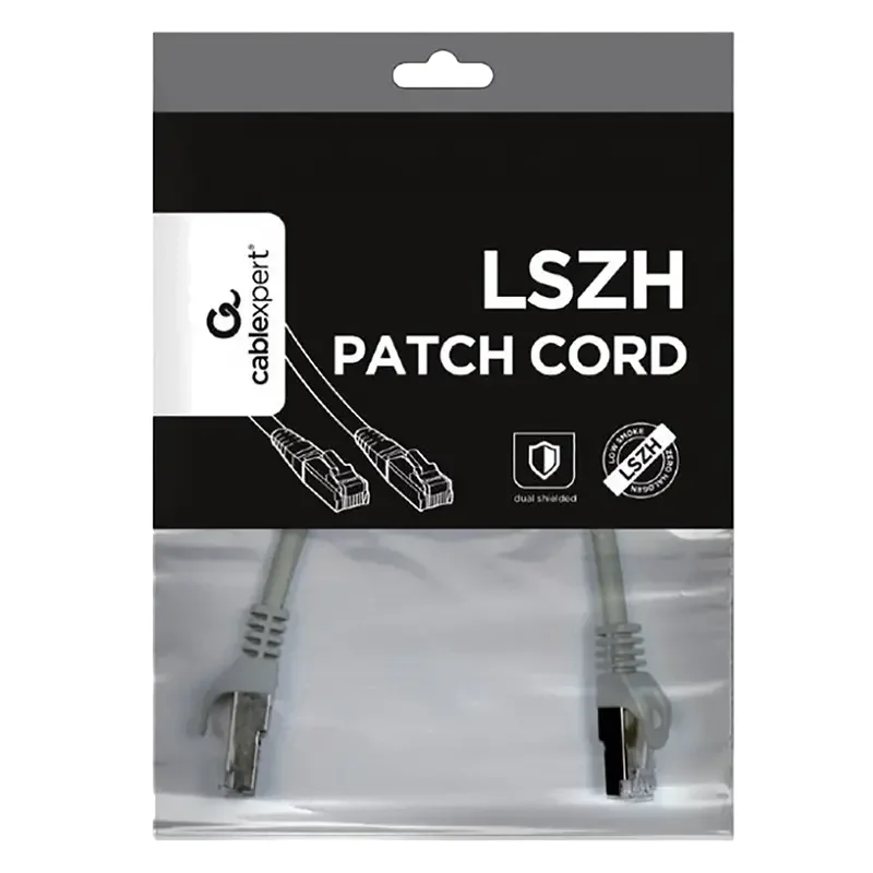 Patch cord Cablexpert PP6U-2M, Cat6 UTP, 2m, Gri — foto 2