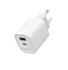 2-port 45 WUSB-C/USB-A fast charger, White, Gembird TA-UC-1A1C-PD45-01-W — foto 3