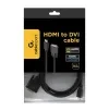 Cable HDMI to DVI  1.8m Cablexpert, male-male, GOLD, 18+1pin single-link, CC-HDMI-DVI-6 — foto 2