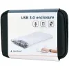 2.5" SATA HDD External Case (USB 3.0),  Transparent plastic, 9.5 mm, Gembird "EE2-U3S9-6" — foto 2