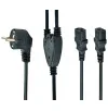 Power Cord PC-220V   2m Euro Plug, Y-cord 1.55m+Y neck 0.45m+0.45m, Cablexpert, PC-186-ML6 — foto 2