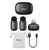 Microfon portabil pentru înregistrare vocală Boya mini 2-03, Fără fir, Negru — foto 2