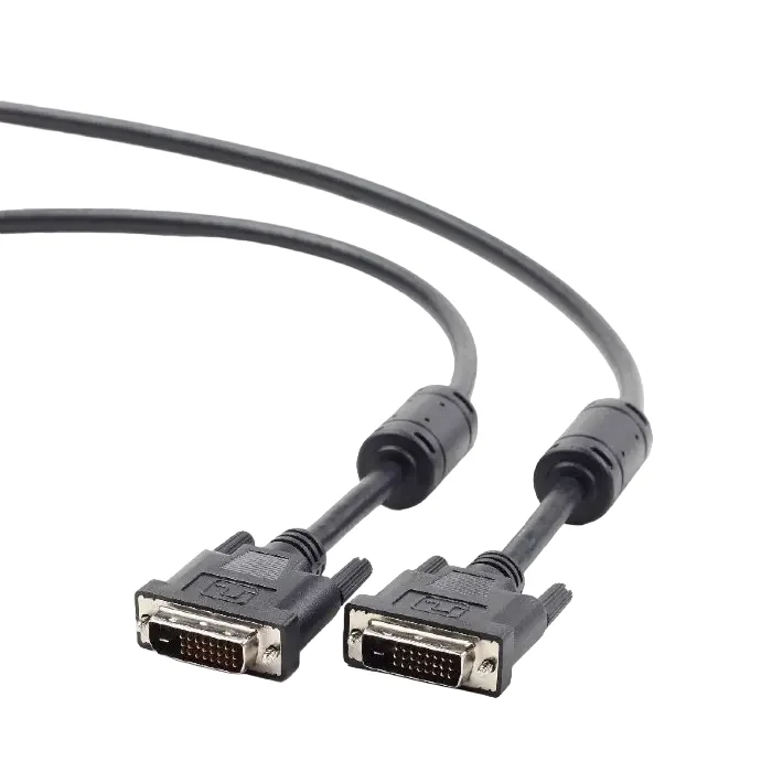 Cable DVI M to DVI M,  3.0m, Cablexpert DVI-D Dual link with ferrite, CC-DVI2-BK-10 — foto 3