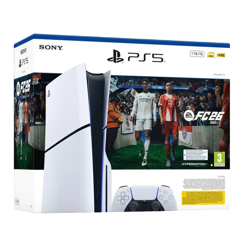 Игровая консоль SONY PlayStation 5 Slim Disc Edition + FC2026, Белый — foto 7