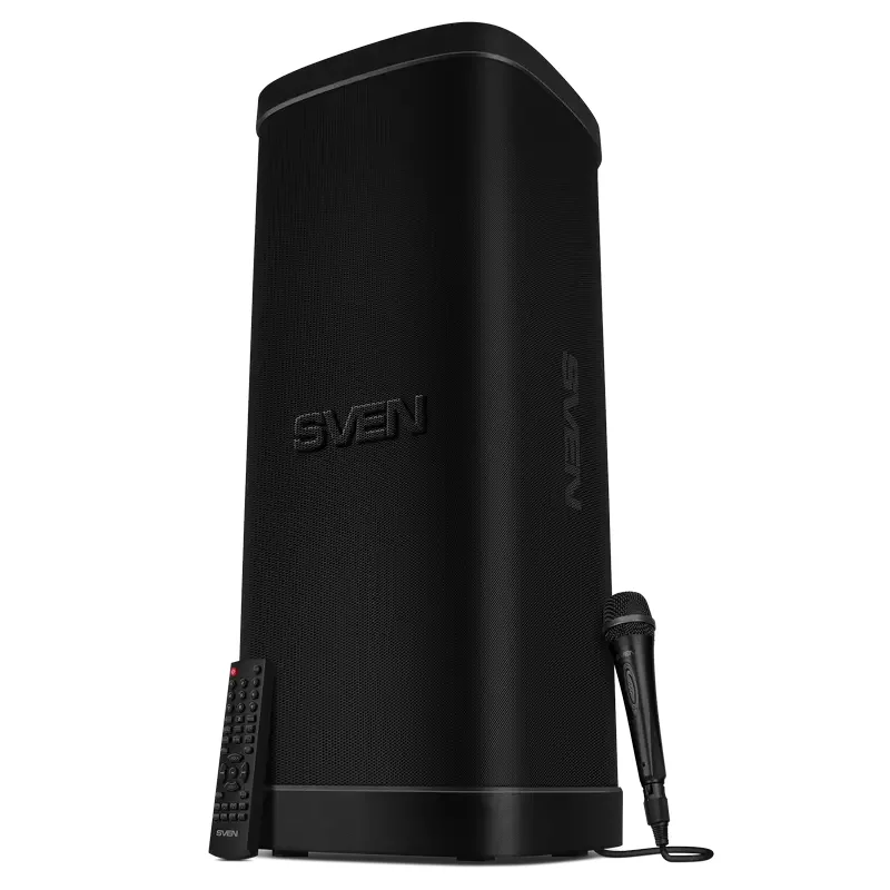 Partybox SVEN "PS-1250" 300W, TWS, IPx4, Bluetooth, FM, USB, microSD, LED-display, 13500mA*h, Black — foto 8