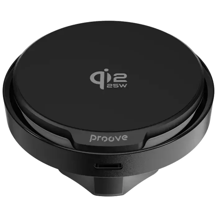 Car Mount With Wireless Charger Proove Spark Qi2.2 25W, Black — foto 2