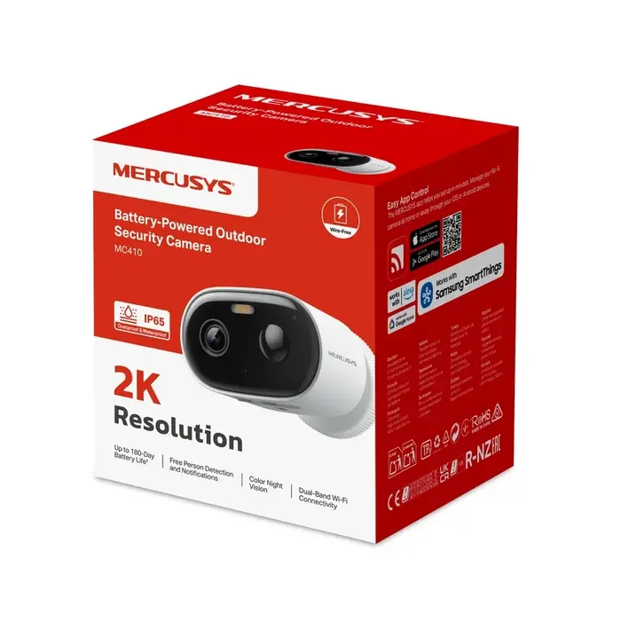 Mercusys Outdoor  MC410, 3Mpix, IP65, Battery Powered Security Camera — foto 3