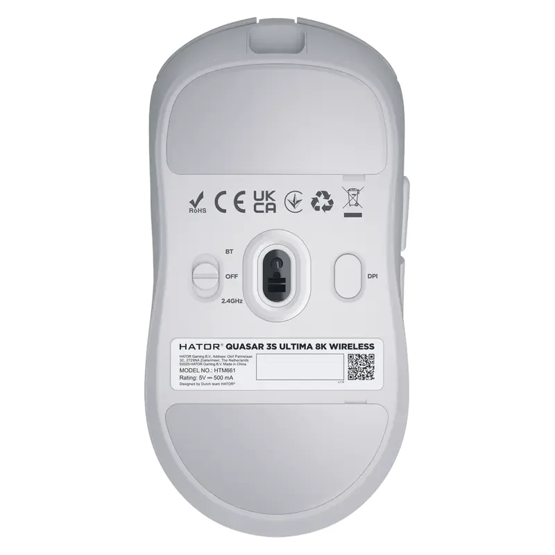 Mouse HATOR Quasar 3S Ultima 8K, Alb — foto 3