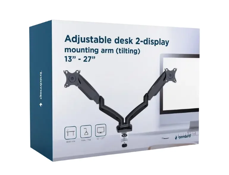 Monitor Mount Gembird MA-DA2-05, Black — foto 2