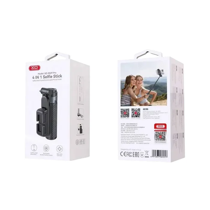 Tripod & Selfie Stick Portable XO SS29 (64cm), Black — foto 5