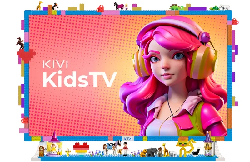 32" LED SMART Телевизор KIVI KidsTV, 1920x1080 FHD, Android TV, Синий — foto 11