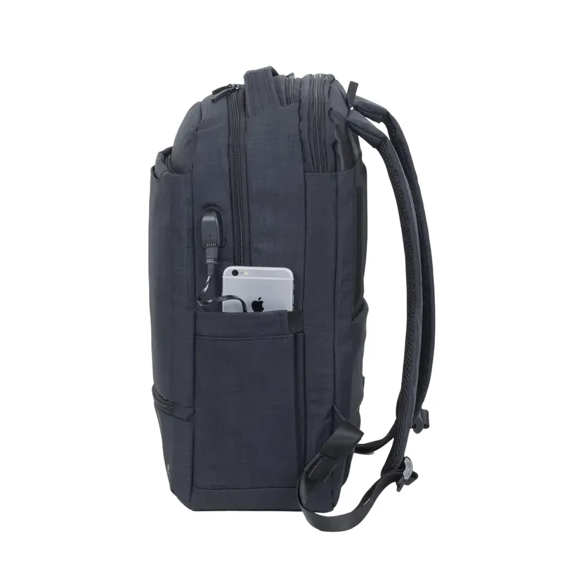 Rucsac pentru Laptop RivaCase Biscayne, 17.3", Poliester, Negru — foto 8