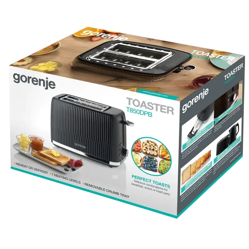 Тостер Gorenje T850DPB, Чёрный — foto 3