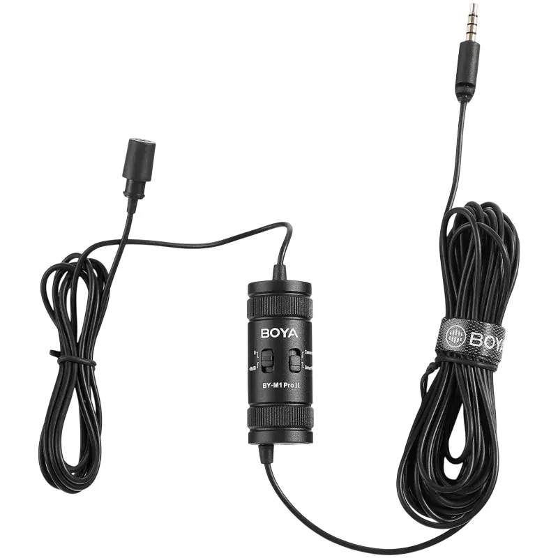 Portable Recording Microphone Boya BY-M1 Pro II, Wired Analog, Black — foto 7