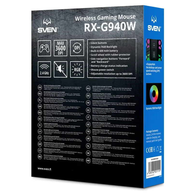 Мышь SVEN RX-G940W, Чёрный — foto 5