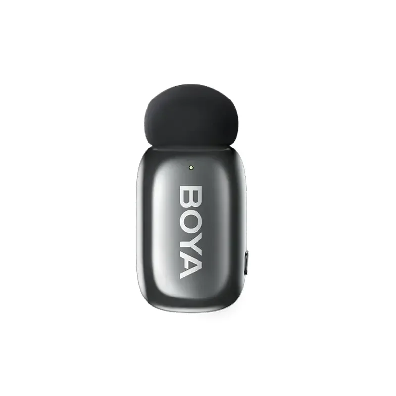 Microfon portabil pentru înregistrare vocală Boya mini 2-01, Fără fir, Gri — foto 2