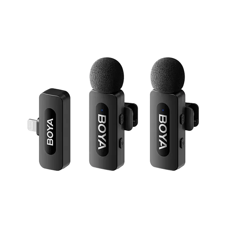 Portable Recording Microphone Boya BY-V2 V2.0, Wireless, Black