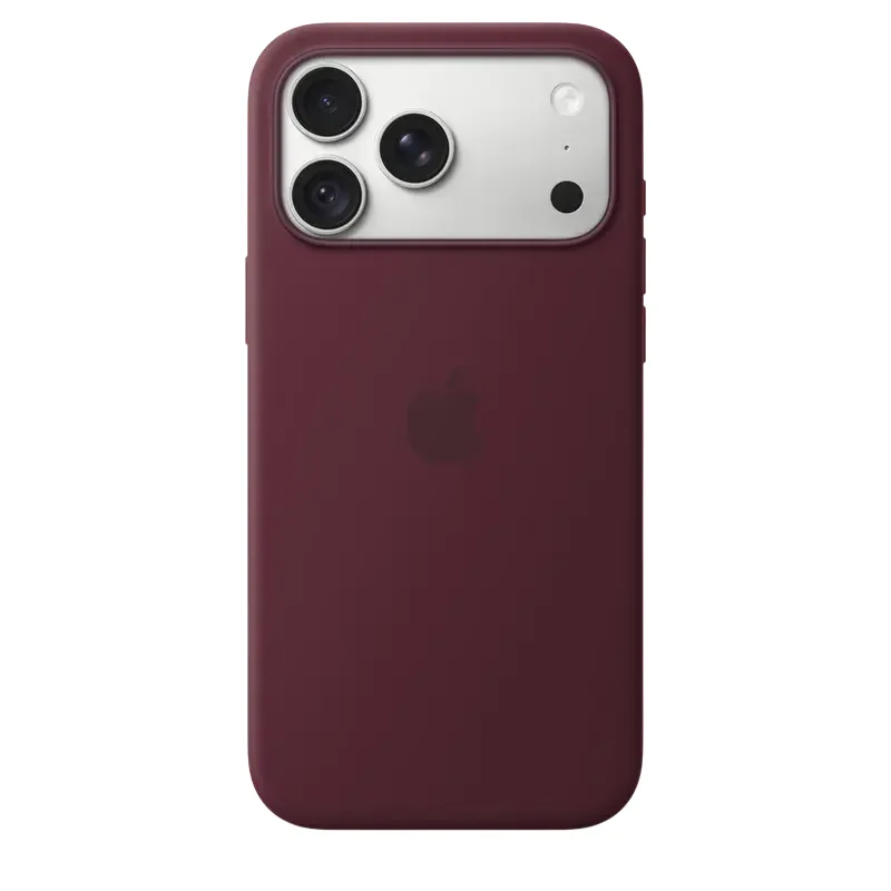 iPhone 18 Pro Max Silicone Case with MagSafe - Burgundy,  Model A3702