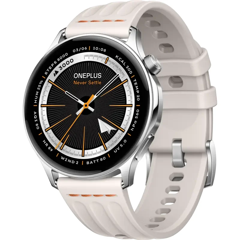 Ceas inteligent OnePlus Watch Lite, 45mm, Silver Steel