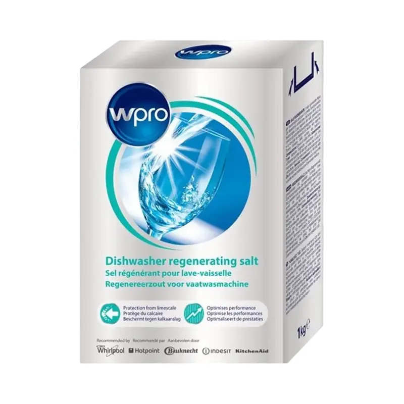 Dishwasher regenerating salt Whirlpool Wpro, 1 kg