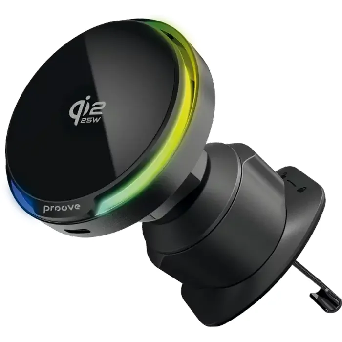 Car Mount With Wireless Charger Proove Spark Qi2.2 25W, Black